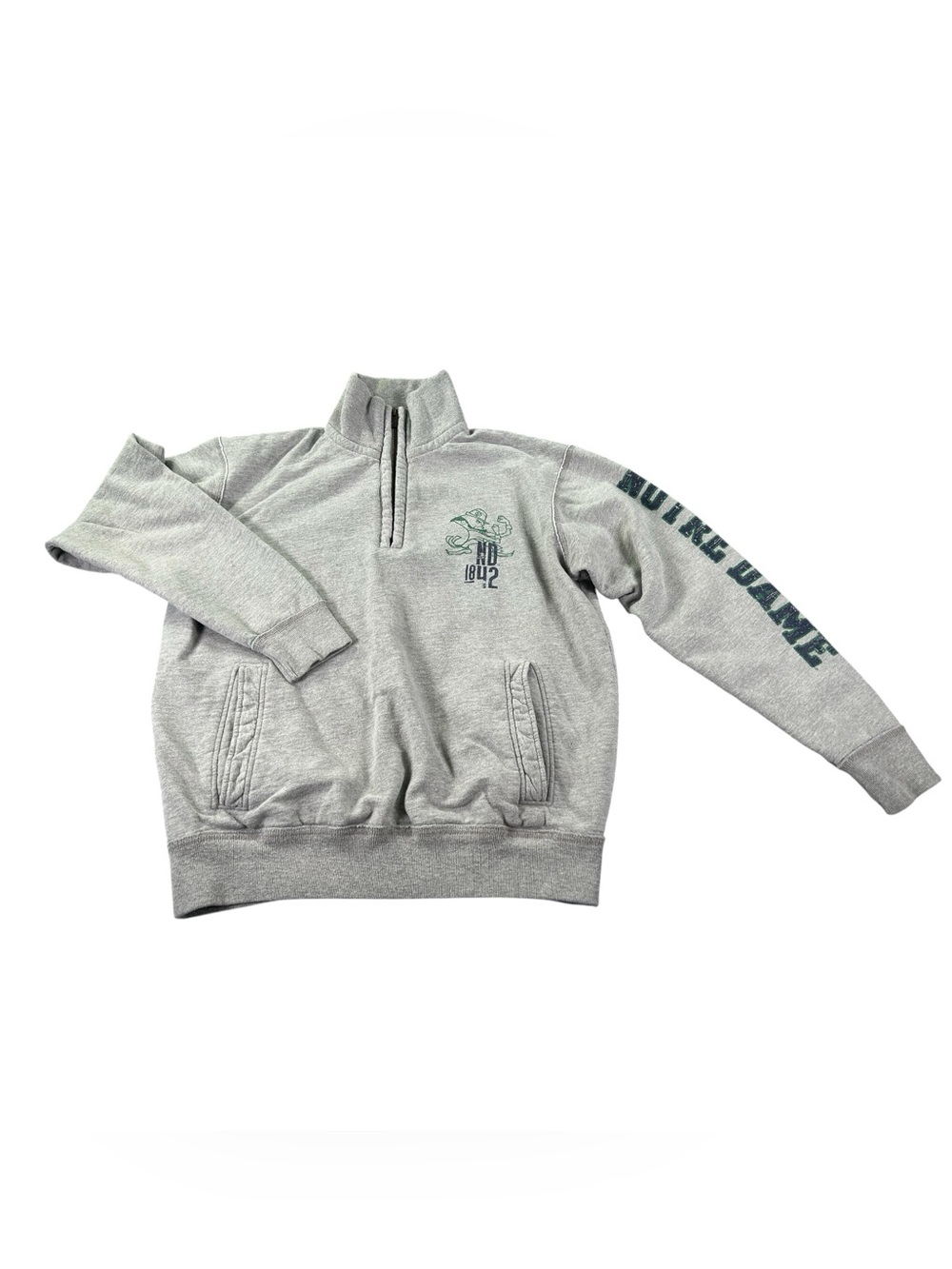 Notre Dame Fighting Irish Quarter Zip Sweatshirt S League 2012 Leprechaun NCAA